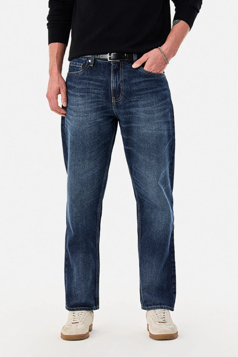 سنيتش Relaxed Fit Washed Jeans